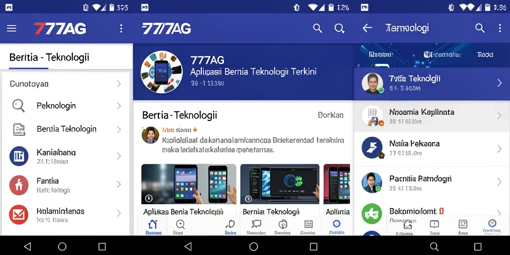 Antarmuka intuitif dari aplikasi 777AG yang memudahkan pengguna.