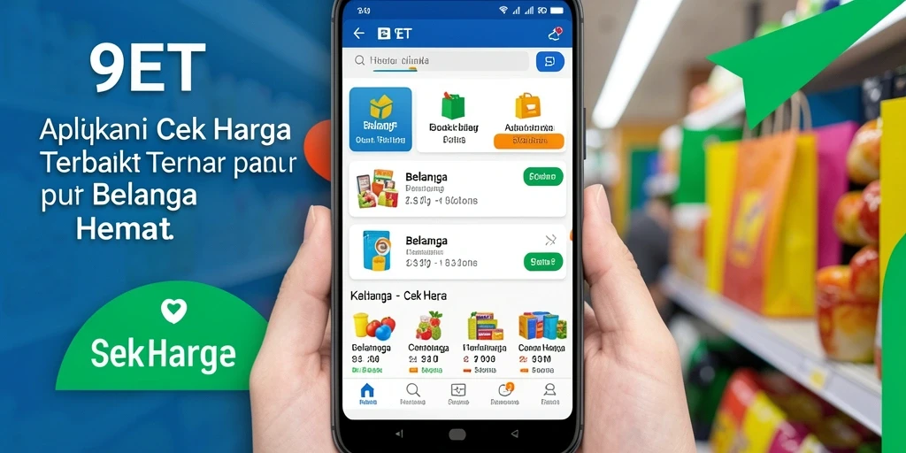 Antarmuka aplikasi 9ET menampilkan berbagai pilihan harga produk.