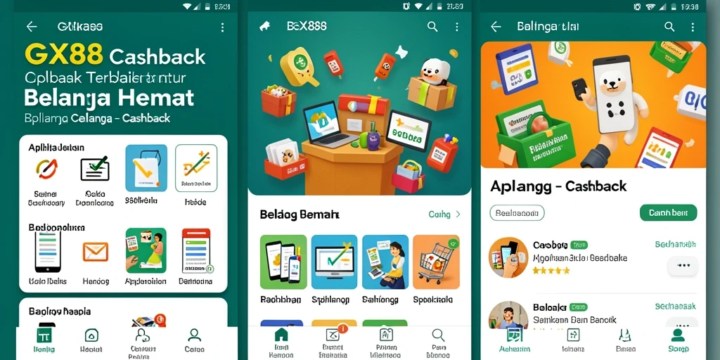 Tampilan antarmuka utama GX88 dengan penawaran cashback menarik.
