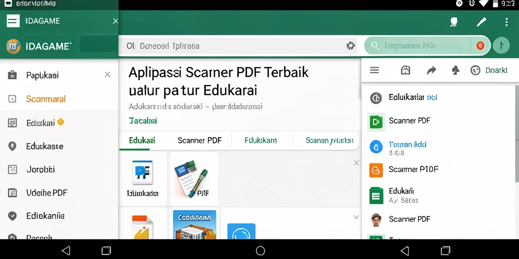 Antarmuka intuitif IDAGAME untuk pemindaian PDF.