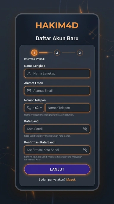 Cara Mudah Buat Akun Baru hakim4d untuk Android