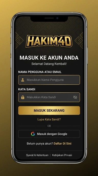 Panduan Masuk Akun hakim4d untuk Pengguna Android